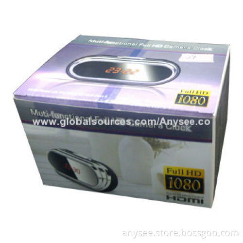 Mini Metal Desk Clock DVR, 8 Hours Charging Time, 2,400mA Battery Capacity